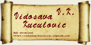 Vidosava Kuculović vizit kartica
